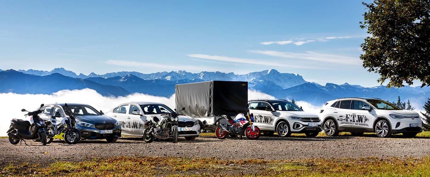 Der Fuhrpark der Fahrschule Timo Würth – Autos, Motorräder, Anhänger und Traktor